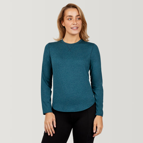 Women's FreeCycle® All Day Crew Neck - S - Peacock #color_peacock