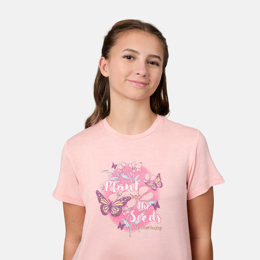 Girls' Microtech® Graphic Crew Neck Shirt
