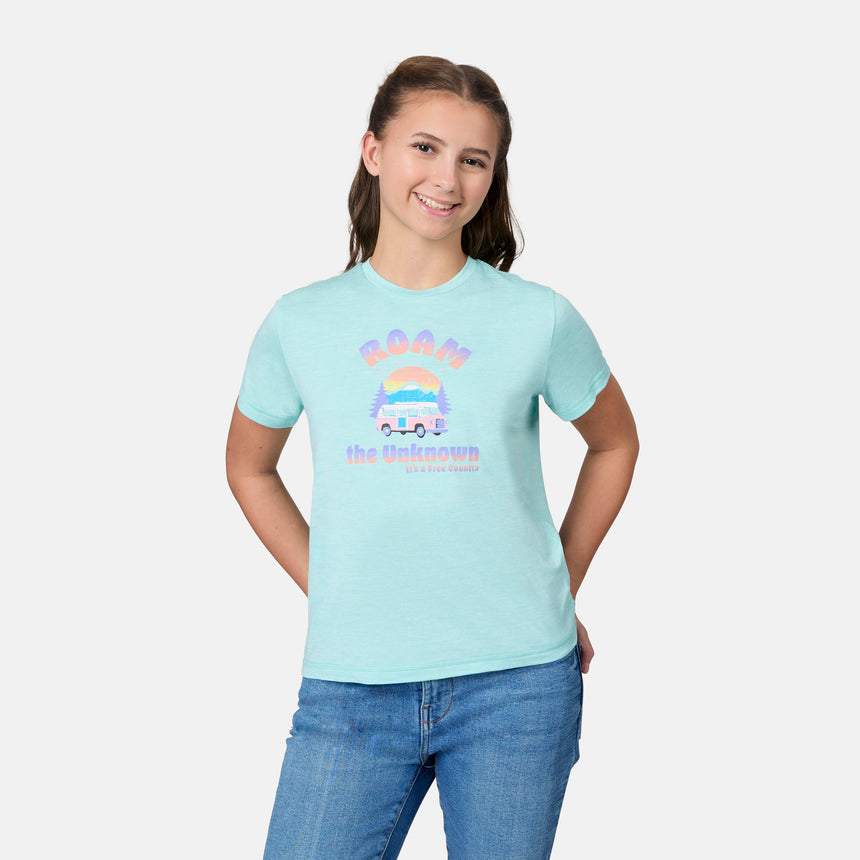 Girls' Microtech® Graphic Crew Neck Shirt