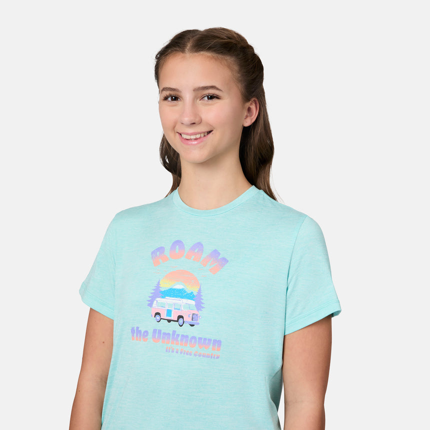 Girls' Microtech® Graphic Crew Neck Shirt