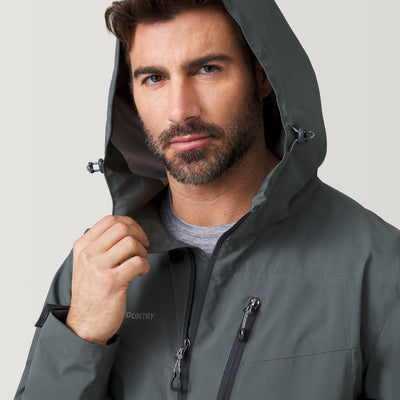 [Justin is 6’1” wearing a size Medium.] Men's Hydro Lite Spectator Jacket - Pewter #color_pewter