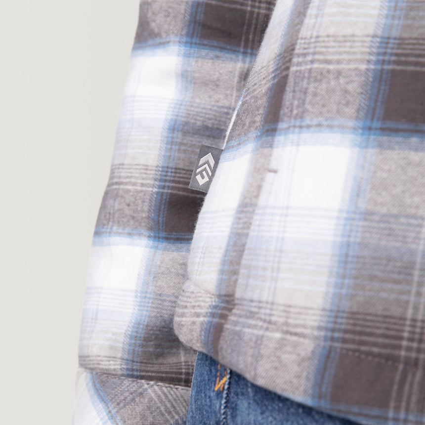 Women's Koshi Adirondack Flannel Shirt Jacket - Grey Plaid - S #color_grey-plaid