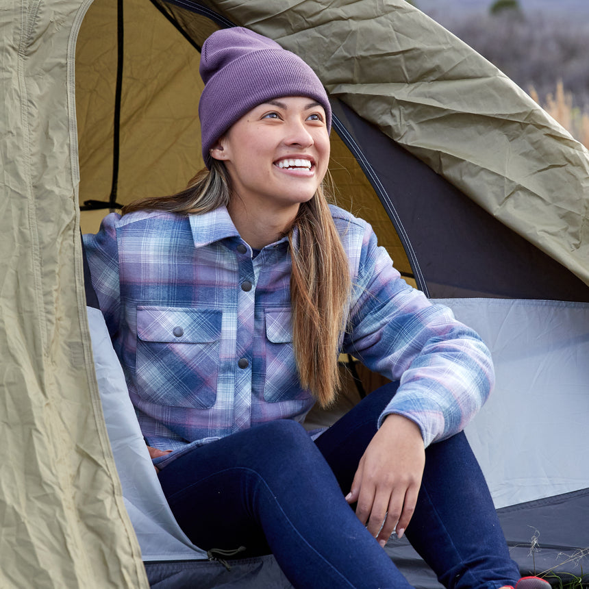 Women's Koshi Adirondack Flannel Shirt Jacket - Stormy Plaid