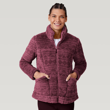 Women's Sierra Butter Pile® II Jacket - Red Clay Aztec - S #color_red-clay-aztec