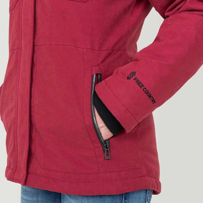 Women's Cascade Canvas Riva Jacket - Sangria - S #color_sangria