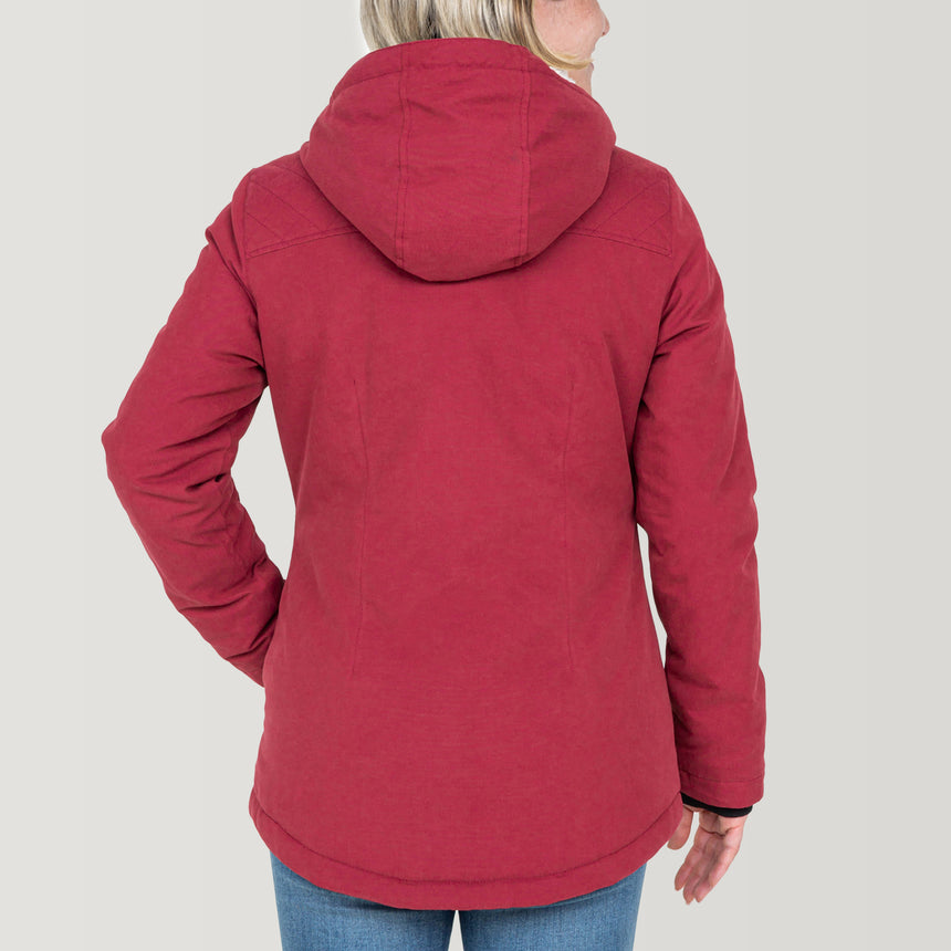 Women's Cascade Canvas Riva Jacket - Sangria - S #color_sangria