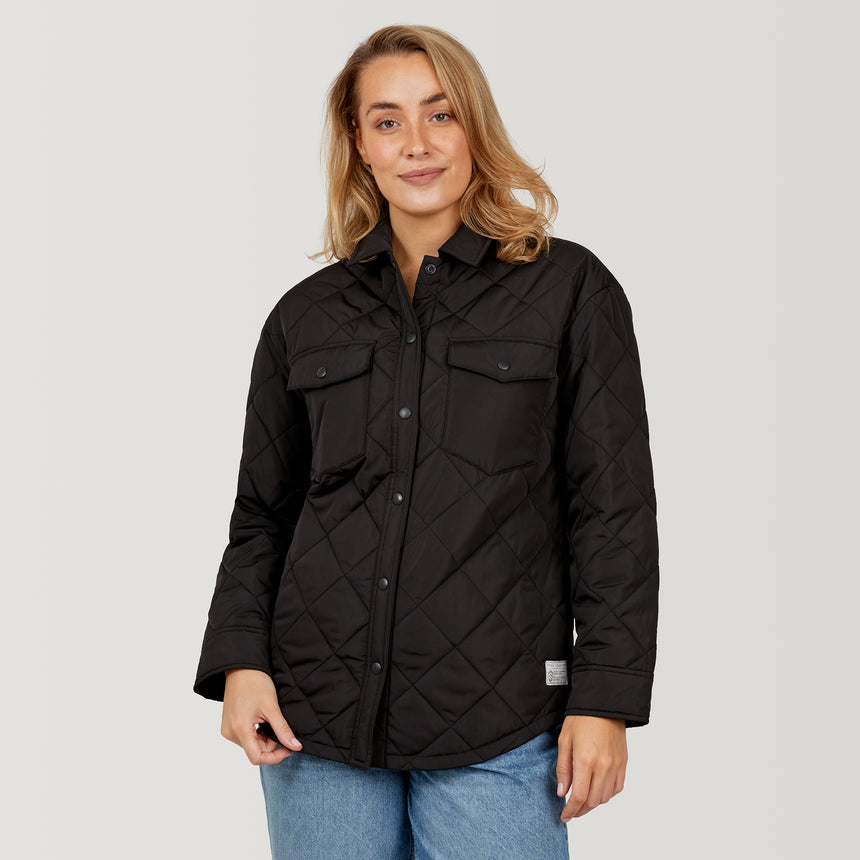 Women's Trailblazer Quilted Shacket - Black - S #color_black