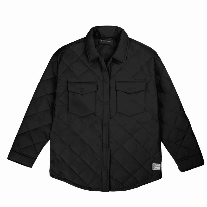 Women's Trailblazer Quilted Shacket - Black - S #color_black