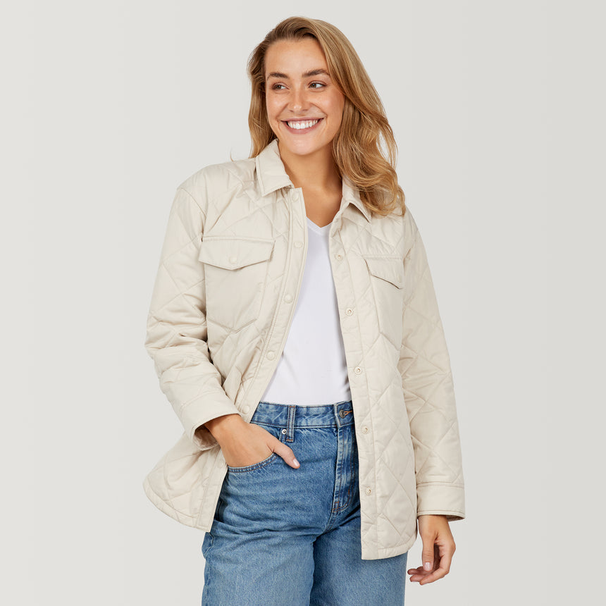 Women's Trailblazer Quilted Shacket - Oat - S #color_oat