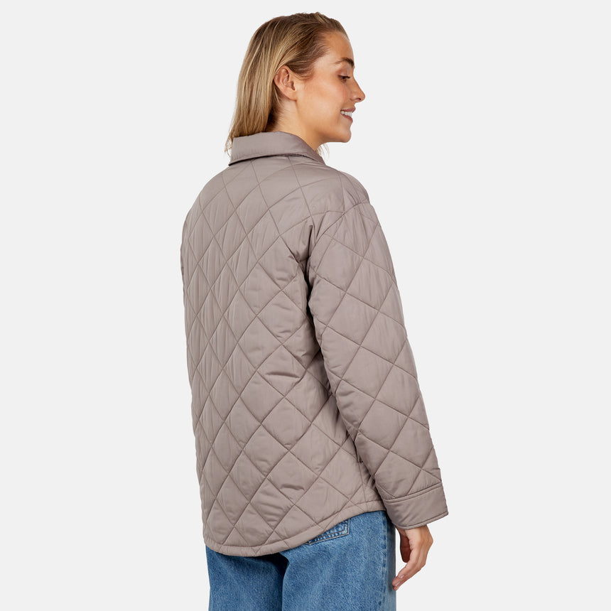 Women's Trailblazer Quilted Shacket - Taupe Chill - S #color_taupe-chill