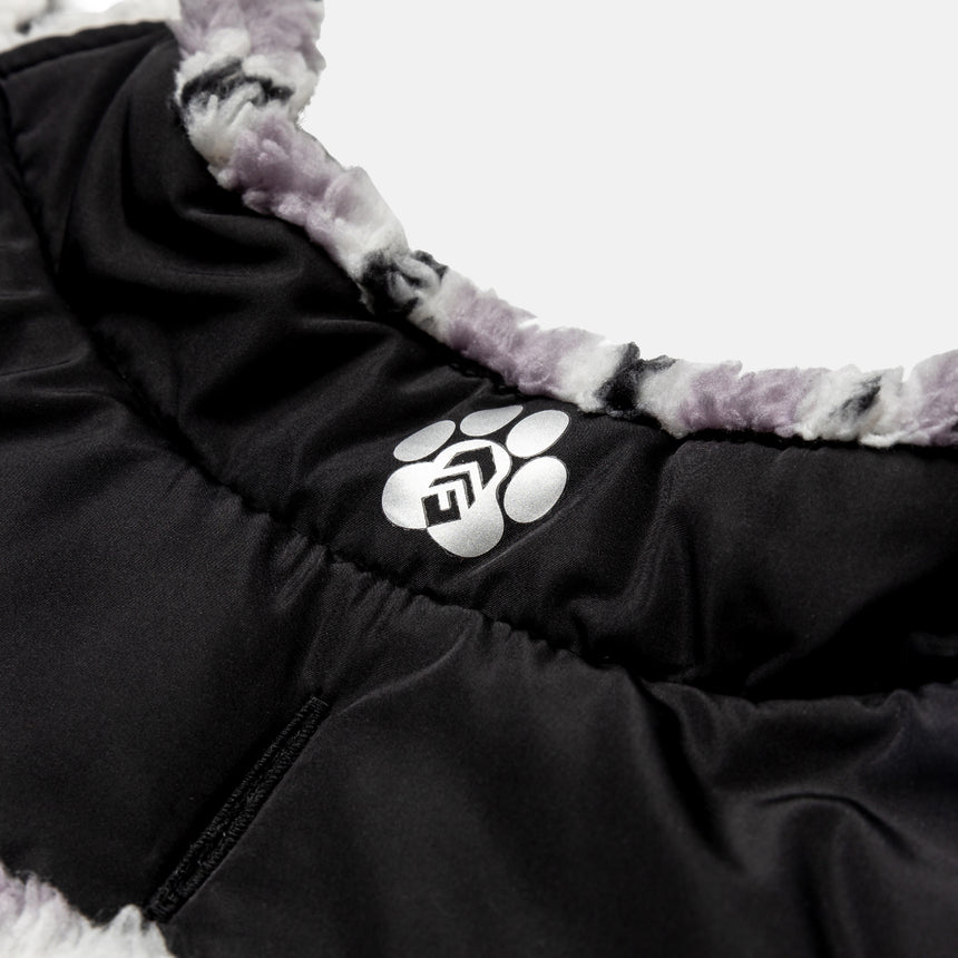 Reversible Sherpa Dog Jacket - Black - #color_black