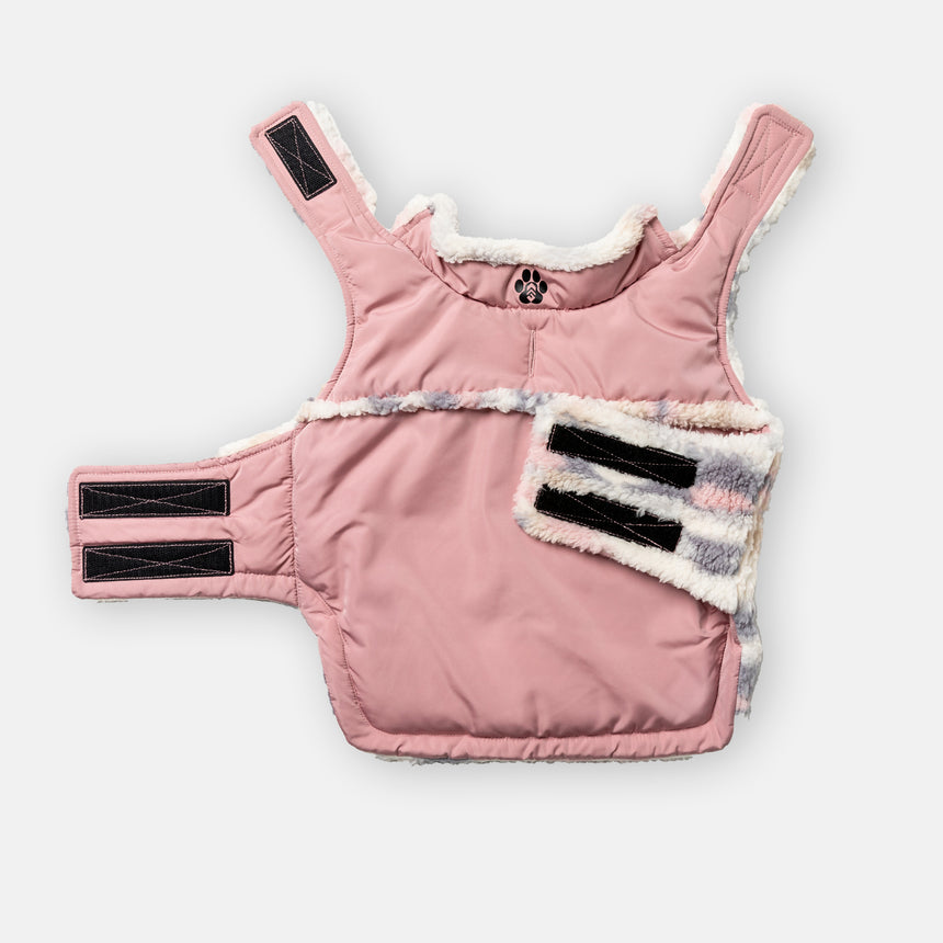 Reversible Sherpa Dog Jacket - Cameo Pink - #color_cameo_pink