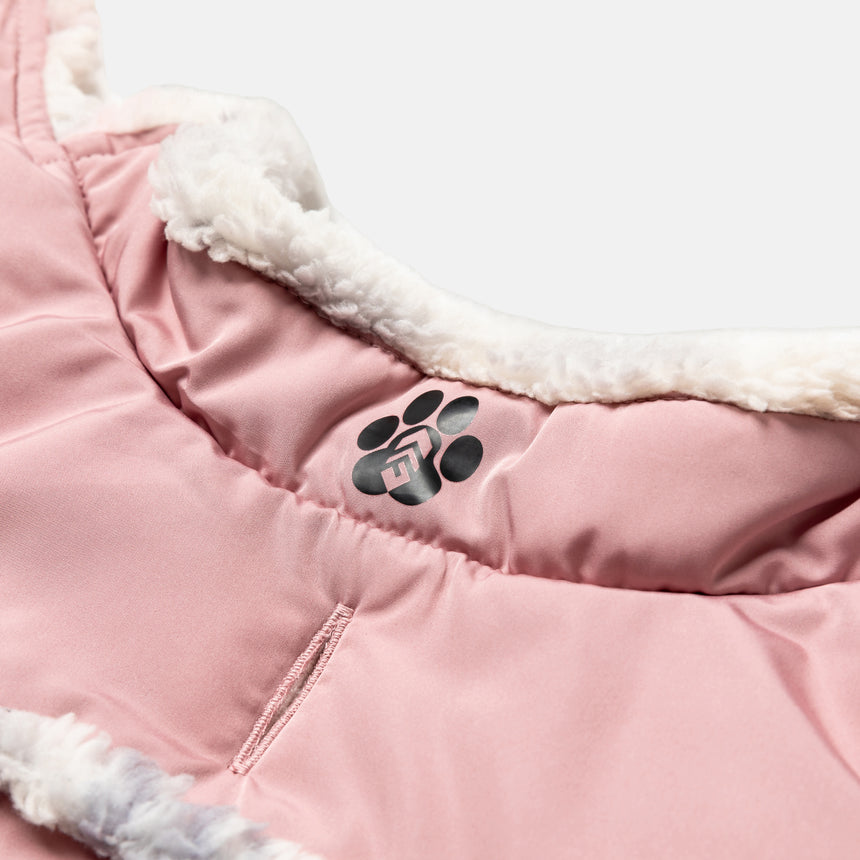 Reversible Sherpa Dog Jacket - Cameo Pink - #color_cameo_pink