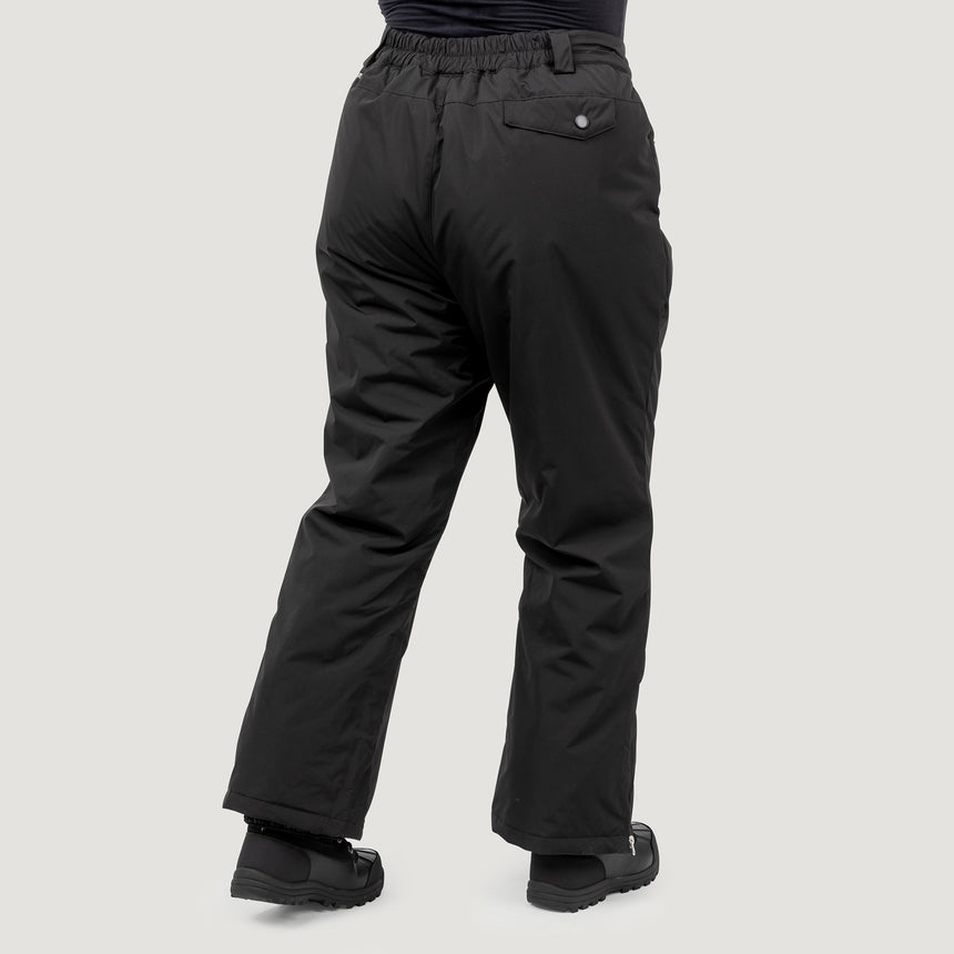 Free Country Women's Plus Size FreeCycle® Chill Off Padded Ski Pant - Black - 1X #color_black