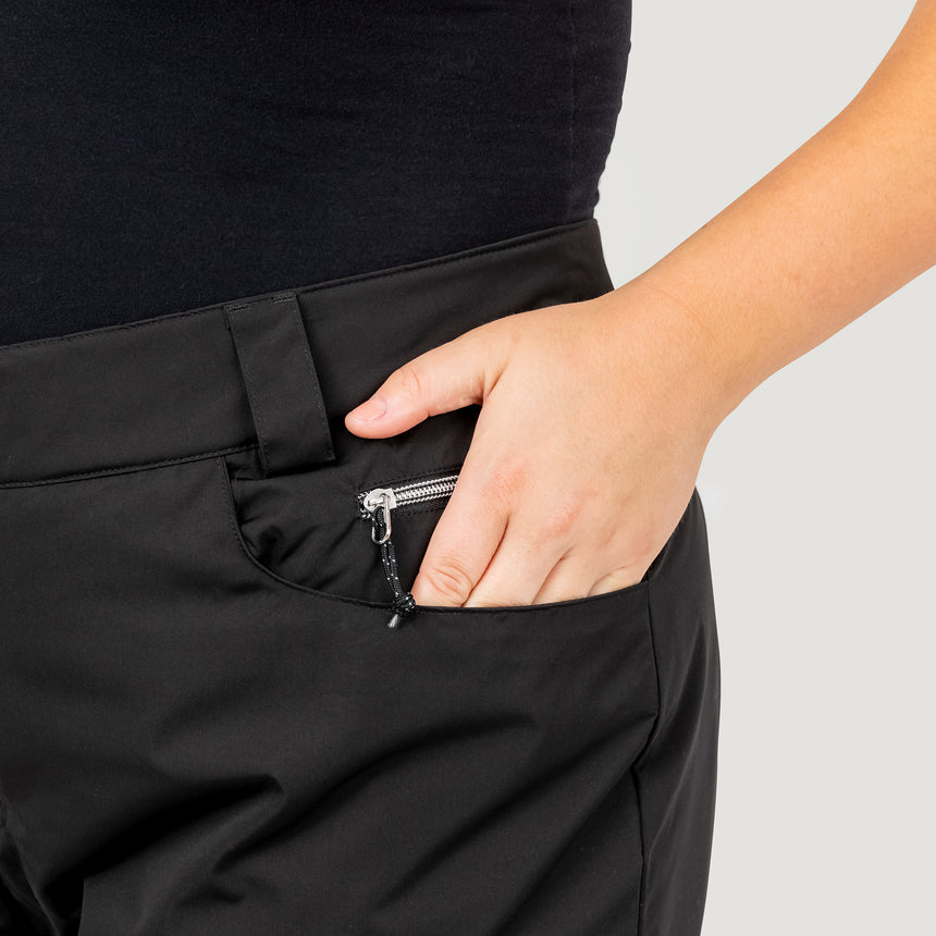 Free Country Women's Plus Size FreeCycle® Chill Off Padded Ski Pant - Black - 1X #color_black