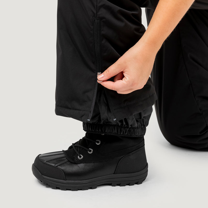 Free Country Women's Plus Size FreeCycle® Chill Off Padded Ski Pant - Black - 1X #color_black
