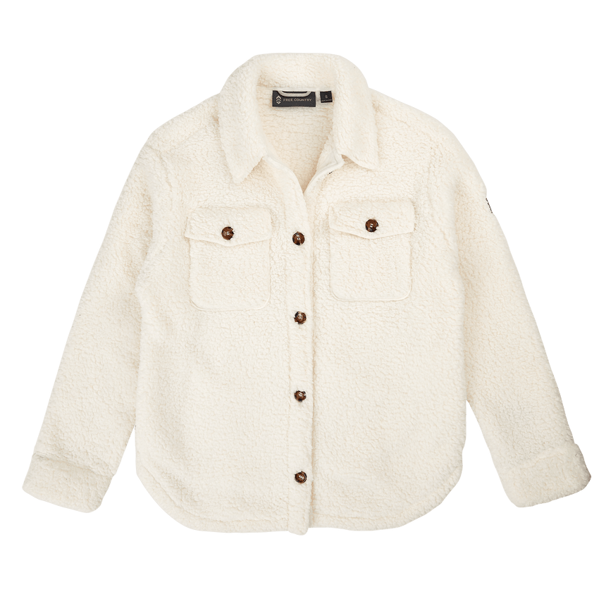 Women's Sherpa Shacket - Cream - S #color_cream