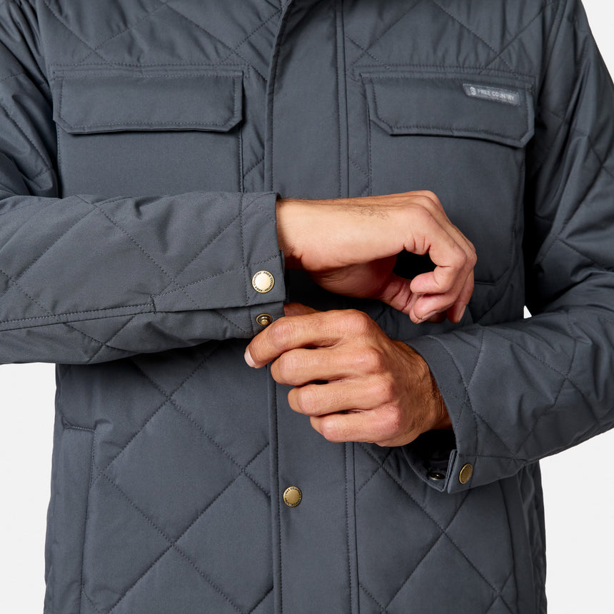 Men's Quilted Snap Front Barn Jacket