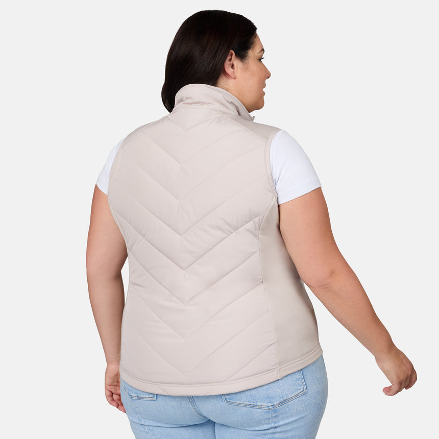 Women's Plus Size Quilted Hybrid Vest