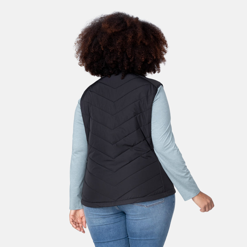 Women's Plus Size Quilted Hybrid Vest