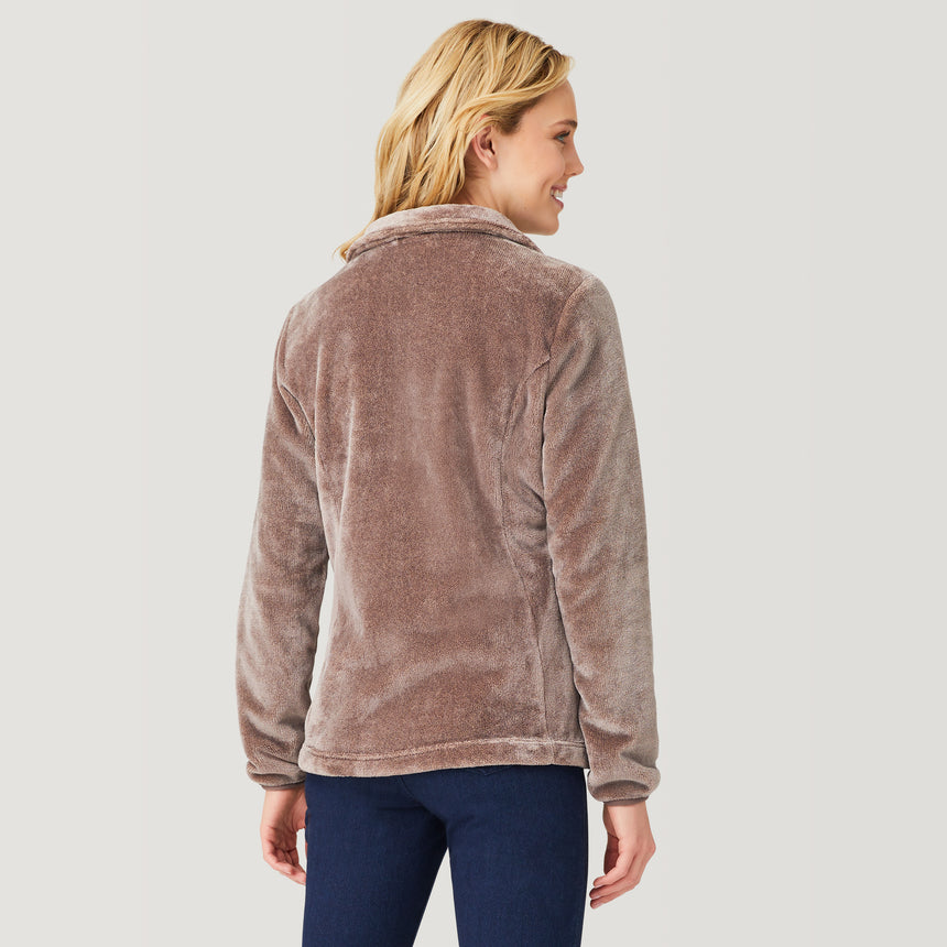 Women's Outbound Heather Butter Pile® Fleece Jacket - Taupe Chill - S #color_taupe-chill