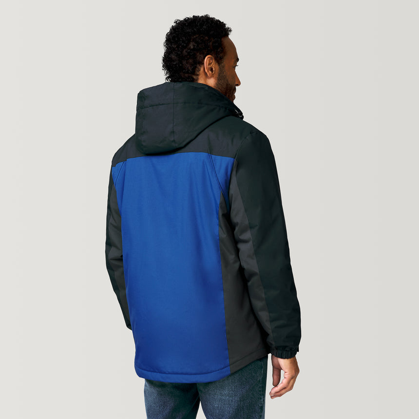 [Jonathan is 6'1" wearing a size Medium.] Men's FreeCycle® Trifecta Mid Weight Jacket - Lapis Blue - M #color_lapis-blue