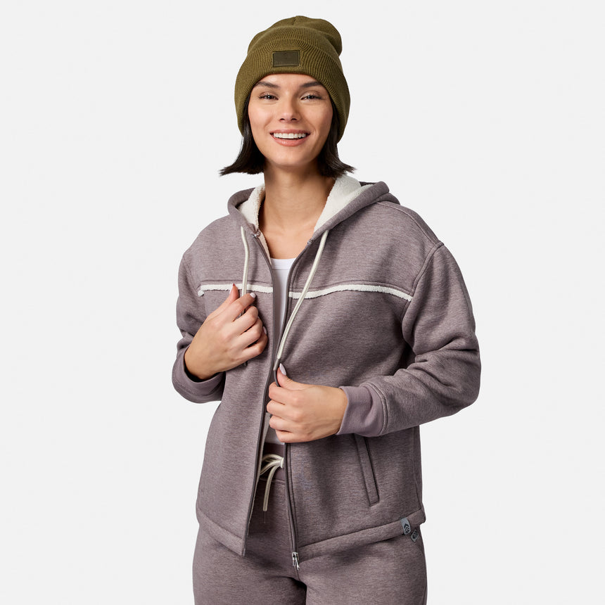 Women's Luxe+ Sherpa Lined Zip Up Hoodie