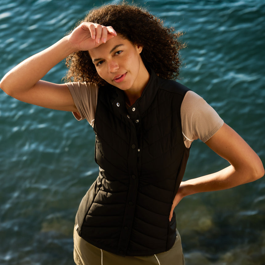 Women's Hybrid Button Front Vest