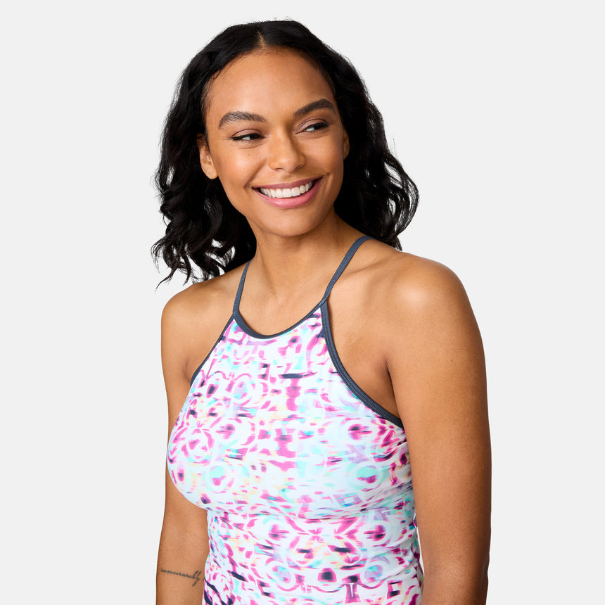 Women's Mirage High Neck Macrame Back Tankini Top