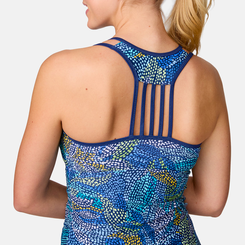 Women's Fresco Lace-Up Racerback Tankini Top
