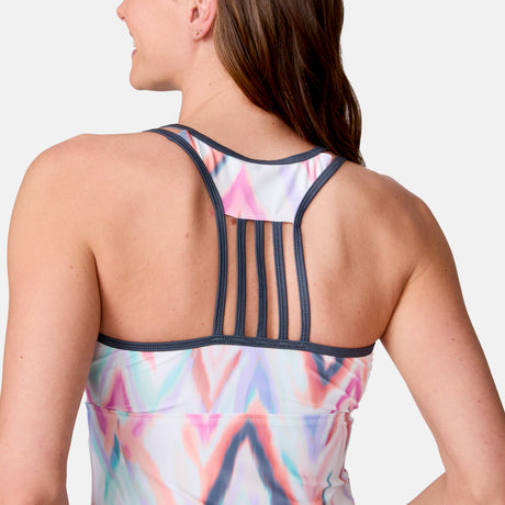 Women's Oasis Chevron Lace-Up Racerback Tankini Top