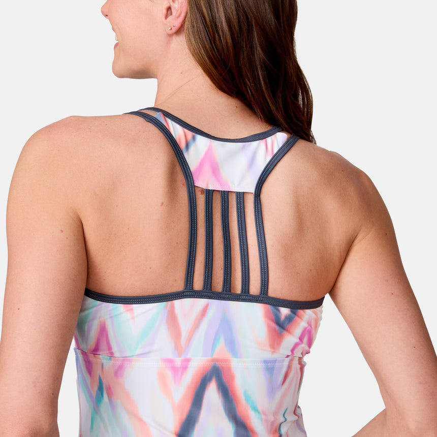 Women's Oasis Chevron Lace-Up Racerback Tankini Top