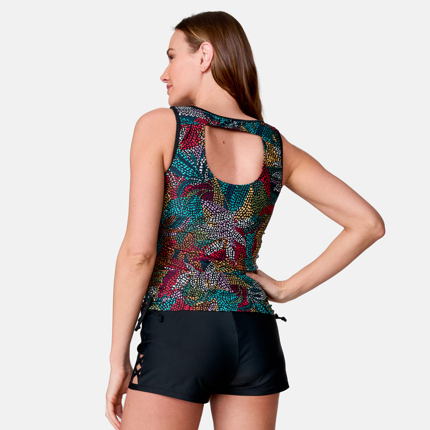 Women's Fresco Full Side Shirring Tankini Top