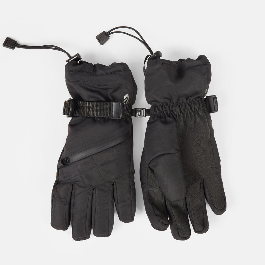 Women's Quilted Ski Glove with Strap
