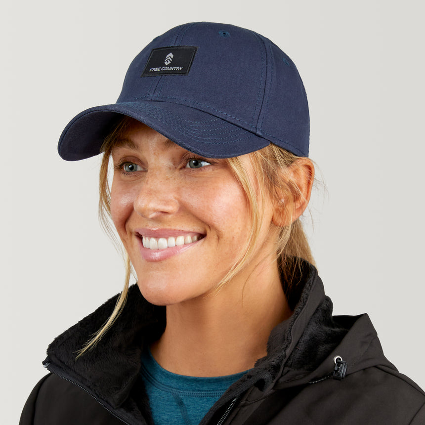 Free Country Six Panel Cotton Canvas Hat - Deep Sea #color_deep-sea
