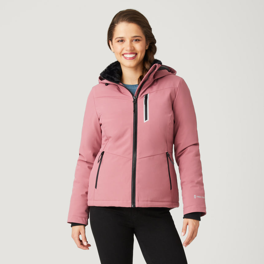 Women's Thermo Super Softshell® Ski Jacket - Mauve Clay - S #color_mauve-clay