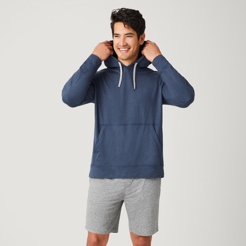 Men's Lightweight Sueded Hoodie - Navy - M #color_navy