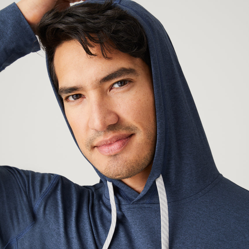 Men's Lightweight Sueded Hoodie - Navy - M #color_navy