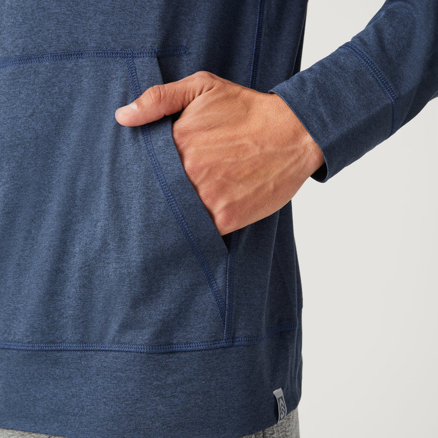 Men's Lightweight Sueded Hoodie - Navy - M #color_navy