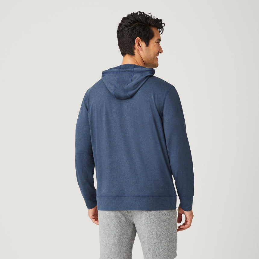 Men's Lightweight Sueded Hoodie - Navy - M #color_navy