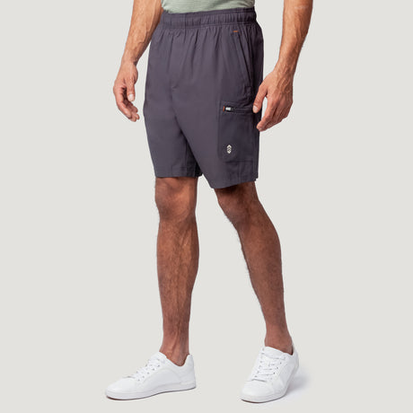Free Country Men's Tech Stretch Short II - Charcoal - S#color_charcoal