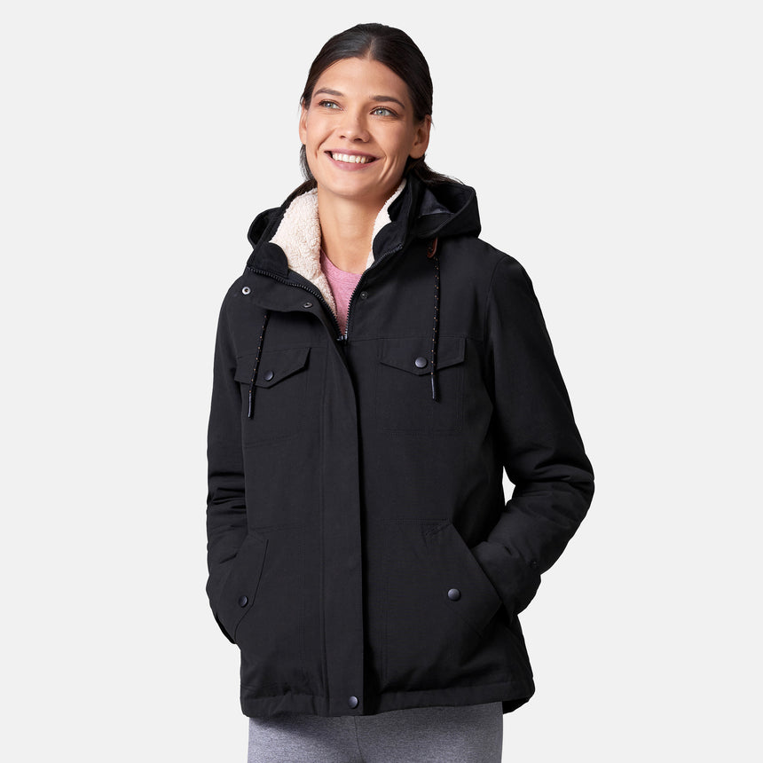Women's Cascade Canvas 3-in-1 Systems Jacket - Black - S #color_black