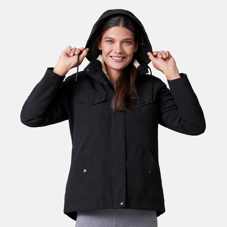 Women's Cascade Canvas 3-in-1 Systems Jacket - Black - S #color_black