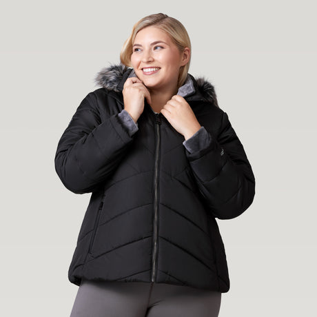 Women's Plus Size Brisk II Parka Jacket - Black - 1X #color_black