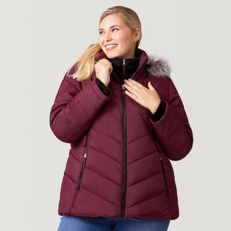 Women's Plus Size Unstoppable II Poly Air Touch Jacket - Brick - 1X #color_brick