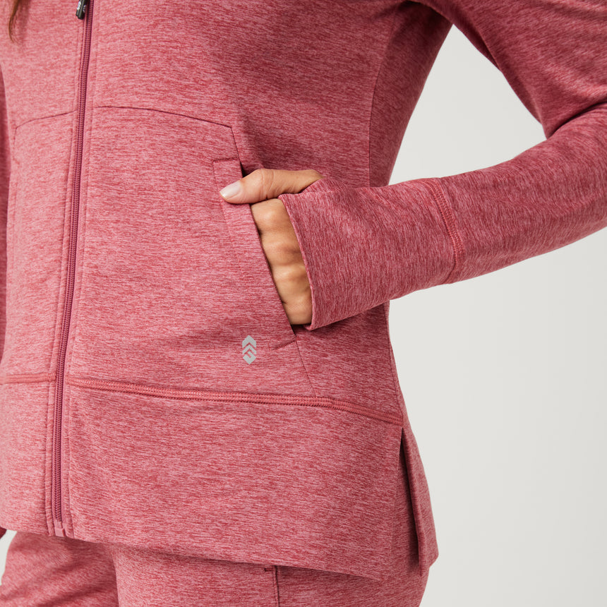 Women's Free 2 Go Out Zip Hoodie - Mauve Clay #color_mauve-clay