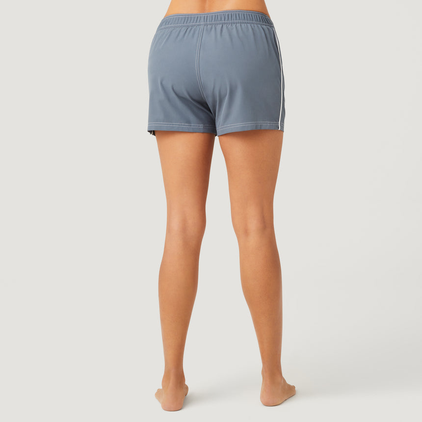 Women's Woven Stretch Board Short - Cloud Grey-White #color_cloud-grey-white