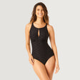 Women's Strappy Back One-Piece Swimsuit - Black #color_black
