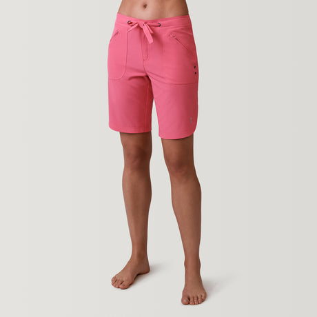 [Model is 5’9” wearing a size Small.] Women's Bermuda Board Short II - Coral - S #color_coral
