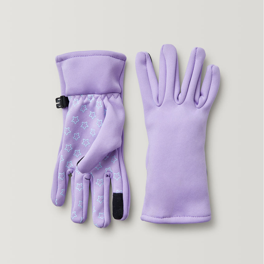 Girls' Star Beanie & Glove Set - White #color_white